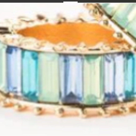 Violet & Brooks Elyse Blue Green Purple Wide Baguette Ring - NEW Size‎ 6 - Picture 9 of 11